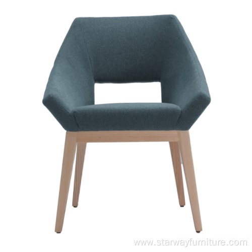 Wood Leg Upholstery Dining Chairs With Hole